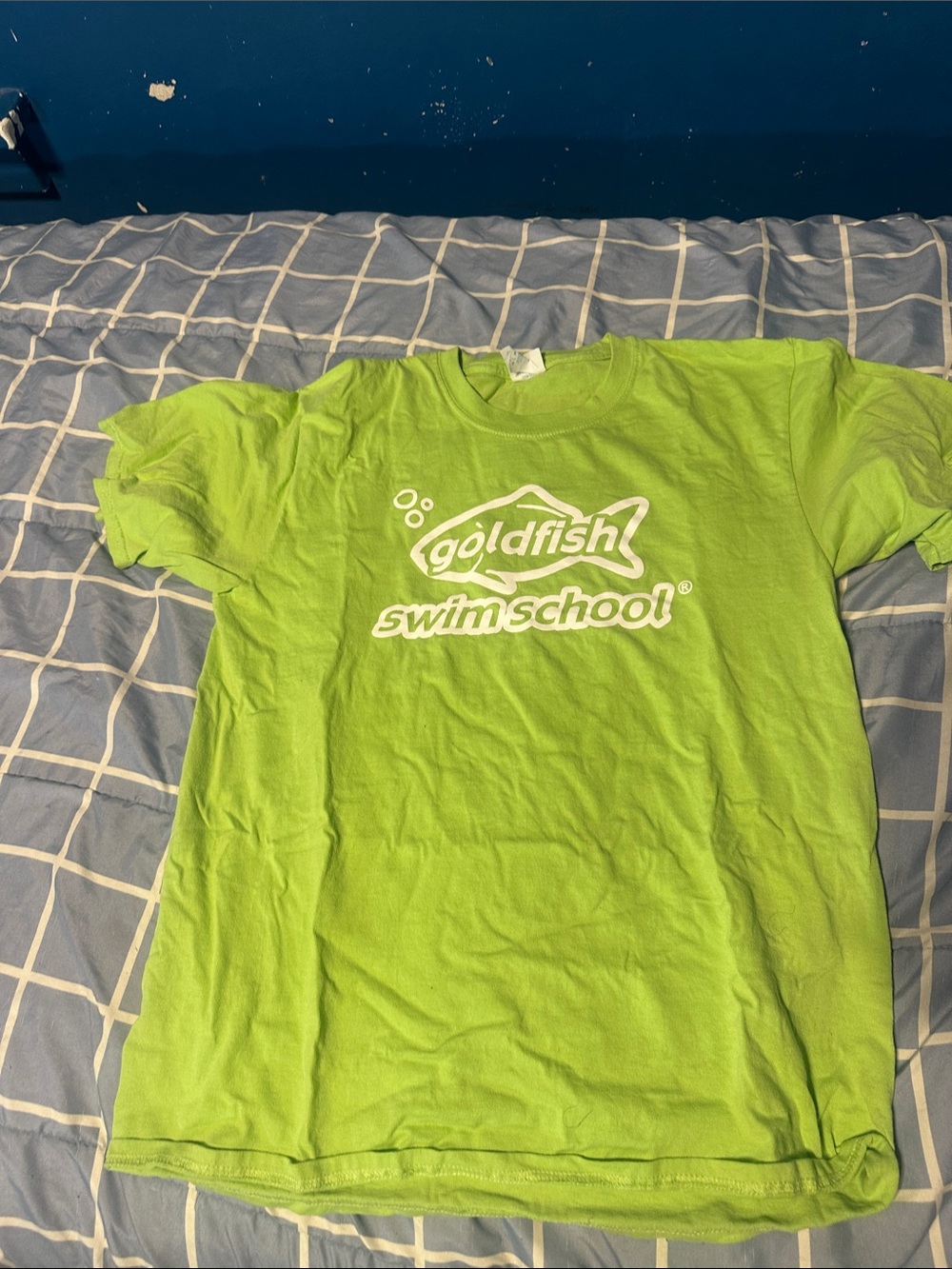 Port and Company Lime Green Goldfish Swim School Tee